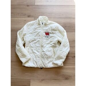 Dale Earnhardt Jr Men's White Puffer Jacket By Chase Authentics Size XL
